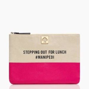 NWT Kate spade Georgie #manipedi clutch/pouch
